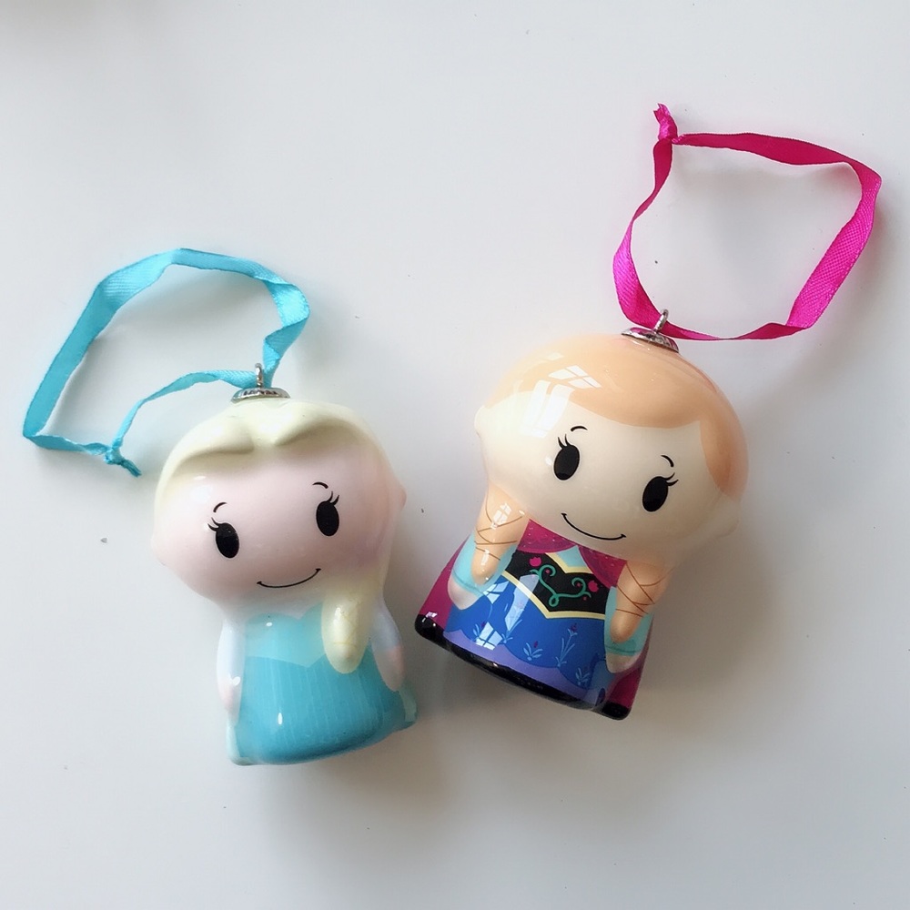 Frozen Disney Elsa & Anna Ornament Set